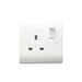 Thrion 1G 13A Slimline White DP Switched Socket