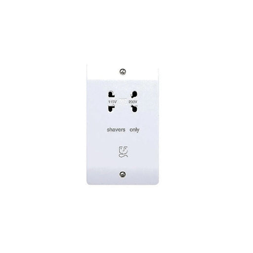 MK Electric K701 Shaver Socket White 2-Gang K701RPWHI