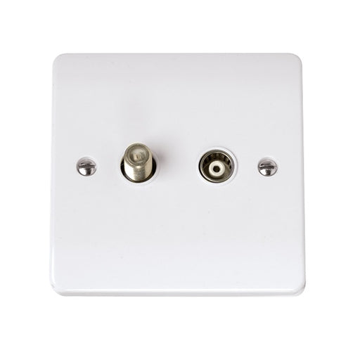 Click Curva Isolated Satellite & Isolated Coaxial Outlet