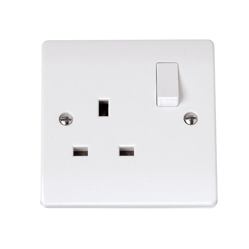 Click Curva 13A 1 Gang Switched Socket Outlet