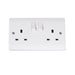 Click Curva 13A 2 Gang Switched Socket Outlet