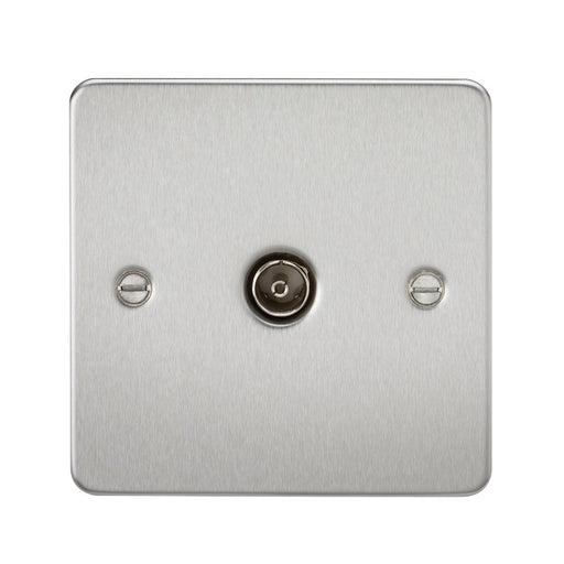 Knightsbridge TV Outlet non-isolated - Brushed Chrome