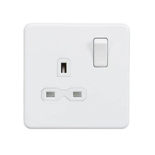 13A 1G DP SCREWLESS SWITCHED SOCKET M/W