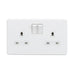 Knightsbridge 13A 2G DP Switched Socket with Twin Earths - Matt White with White Insert