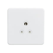 Knightsbridge 5A Unswitched Round Socket - Matt White