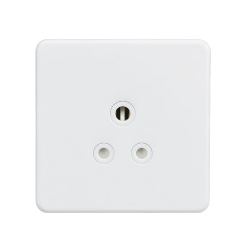 Knightsbridge 5A Unswitched Round Socket - Matt White