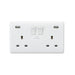 Knightsbridge 13A 2G SP Switched Socket with Dual USB A+A