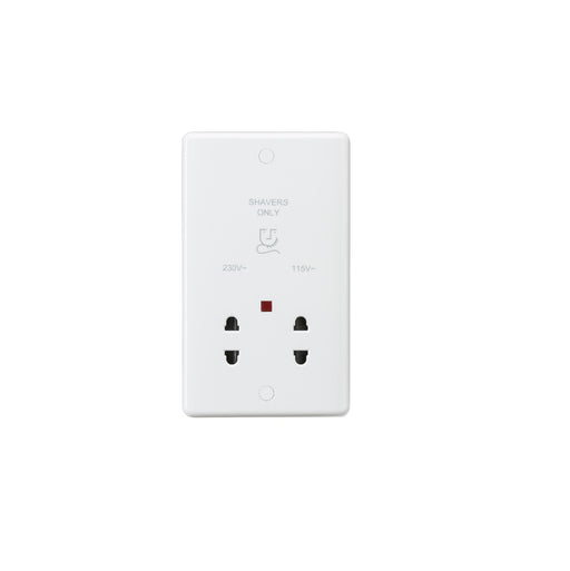 Knightsbridge 115/230V Dual Voltage Shaver Socket with Neon