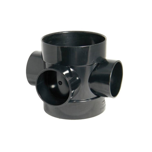 Aquaflow 110mm Solvent Short Bossed Pipe Connector - Black