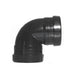 Aquaflow 110mm Pushfit 90d Knuckle Bend Double Socket - Black