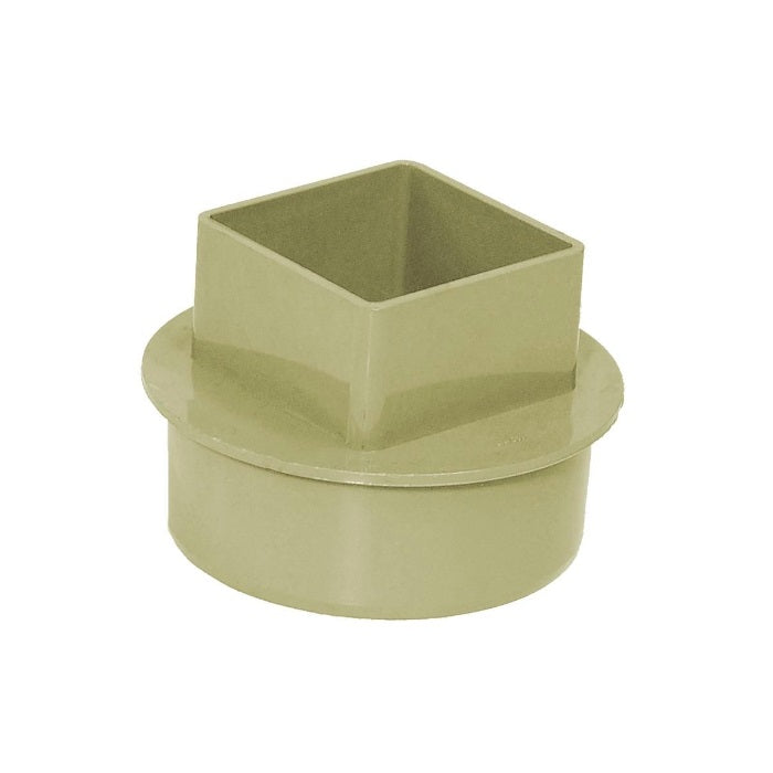 Aquaflow 110mm X 68mm Square Rain Soil Adaptor - Grey