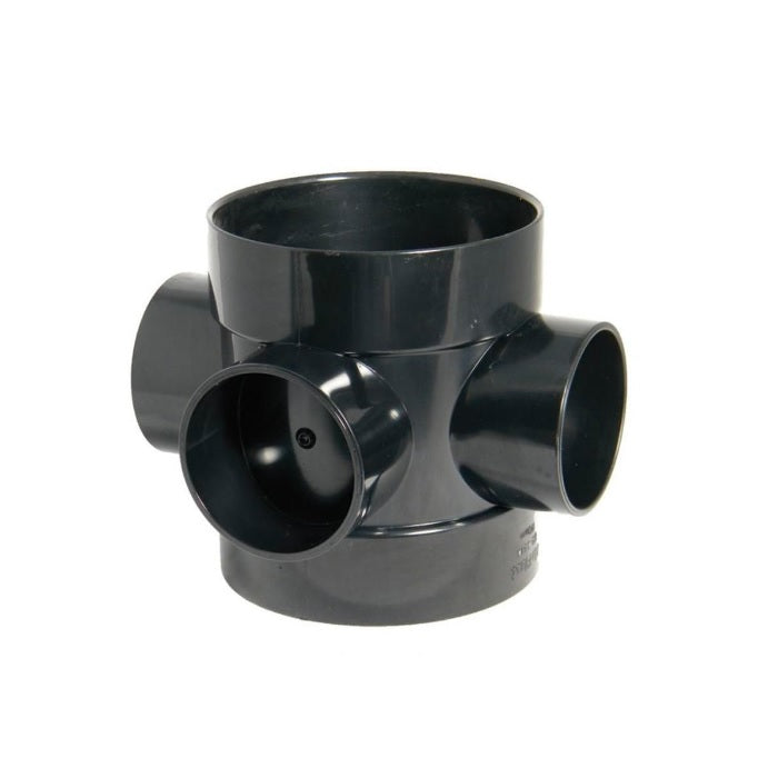 Aquaflow 110mm Pushfit Bossed Pipe Connector - Black