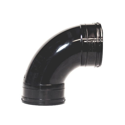 Aquaflow 110mm Solvent Double Socket Swept Bend - Black