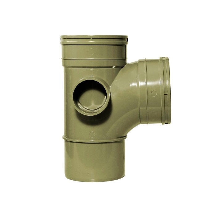 Aquaflow 110mm Solvent 92d Double Socket Branch - Grey