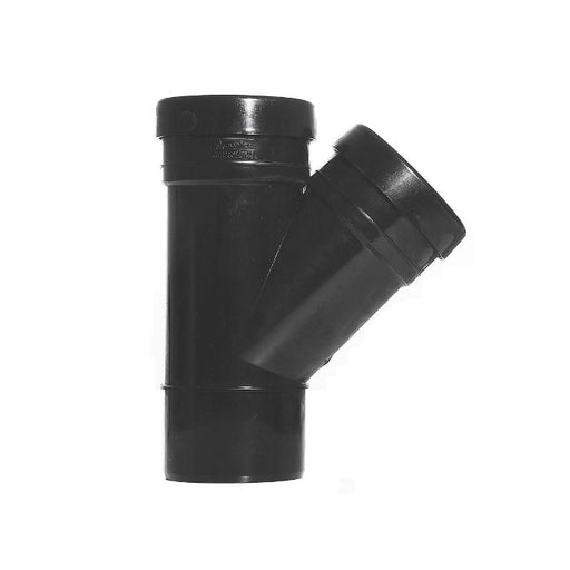 Aquaflow 110mm Pushfit 45d Double Socket Spigot Branch - Black