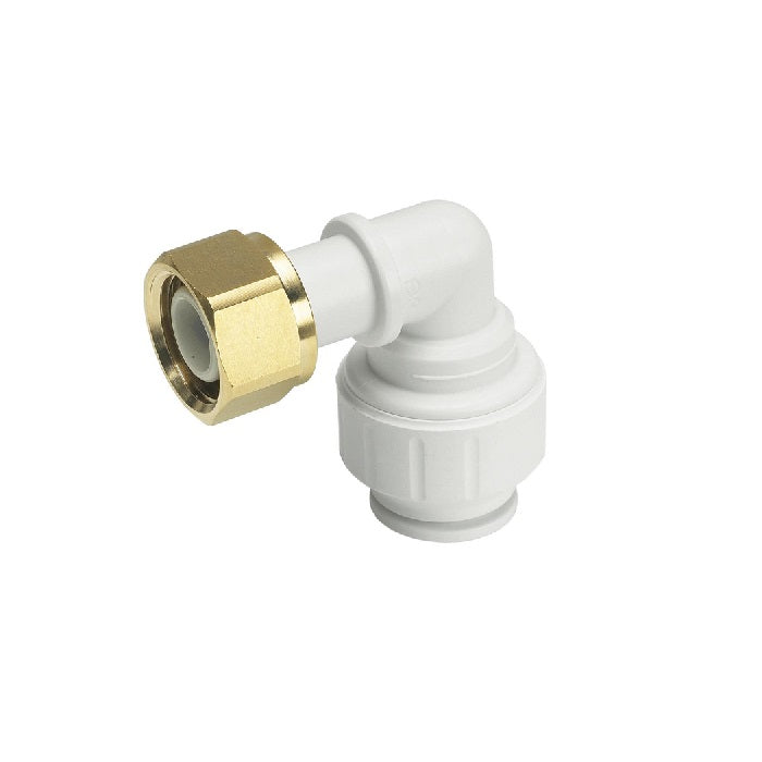 JG Speedfit 15mm Bent Swivel Tapp Connector, Brass Nipple, PEMBTC1514