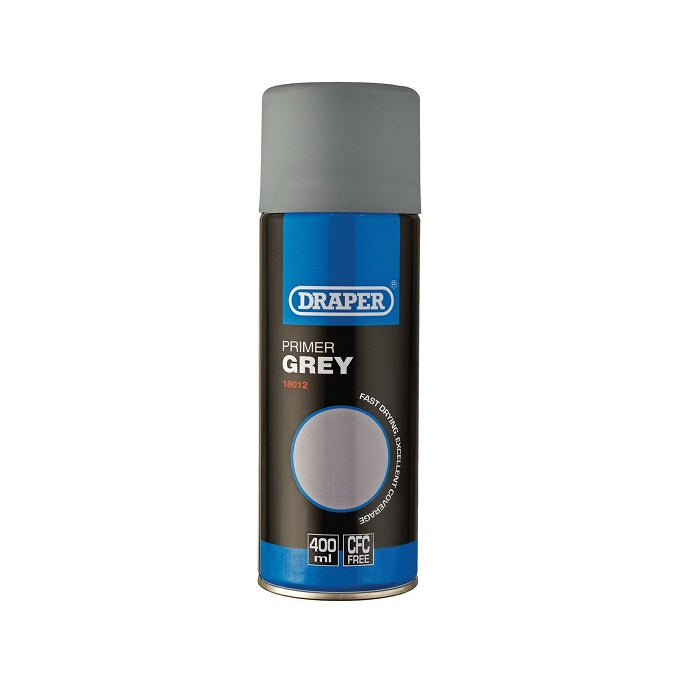 Draper Spray Paint Grey Primer 400ml