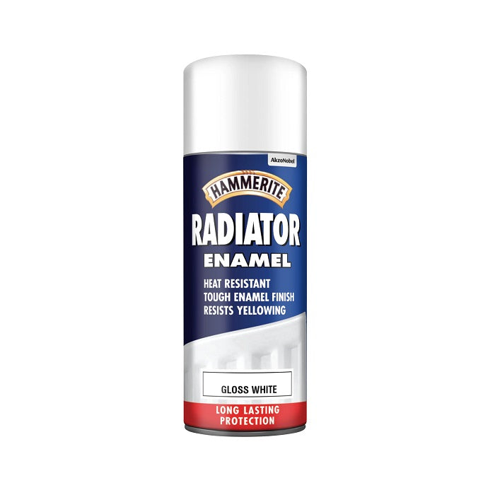 Hammerite Radiator Aerosol Gloss White 400ml