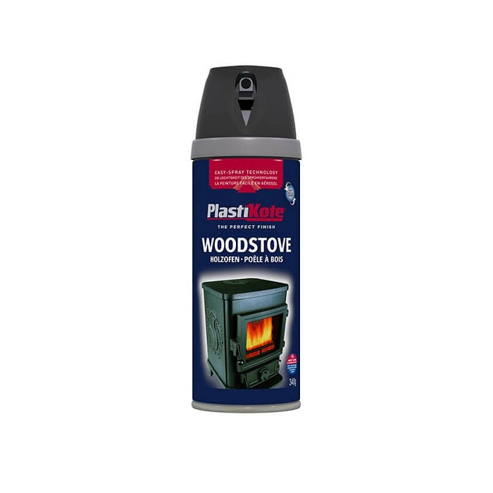 Plastikote Twist and Spray Paint Wood Stove Paint Black 400ml