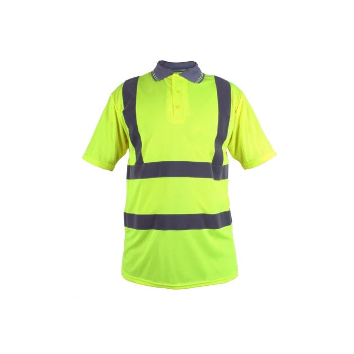 BLACKROCK Hi-Visibility Polo T-shirt Yellow Meduim