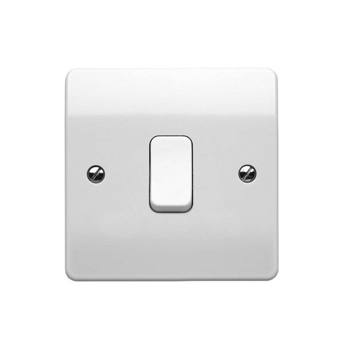 MK 1G 1 Way Switch - White