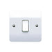 MK 10A Single 2 way Screwed Intermediate Switch - White