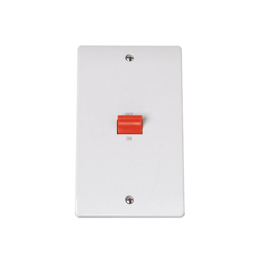 Click Curva 45A 2 Gang Vertical DP Plate Switch