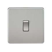 Knightsbridge 10AX 1G 2-way Switch - Brushed Chrome