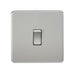 Knightsbridge 10AX 1G 2-way Switch - Brushed Chrome