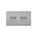 Knightsbridge 10AX 4G 2-way Switch - Brushed Chrome