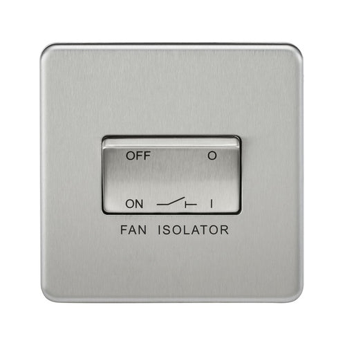 Knightsbridge 10AX Fan Isolator Switch - Brushed Chrome