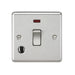 Knightsbridge 20A 1G DP Switch with Neon & Flex Outlet - Brushed Chrome