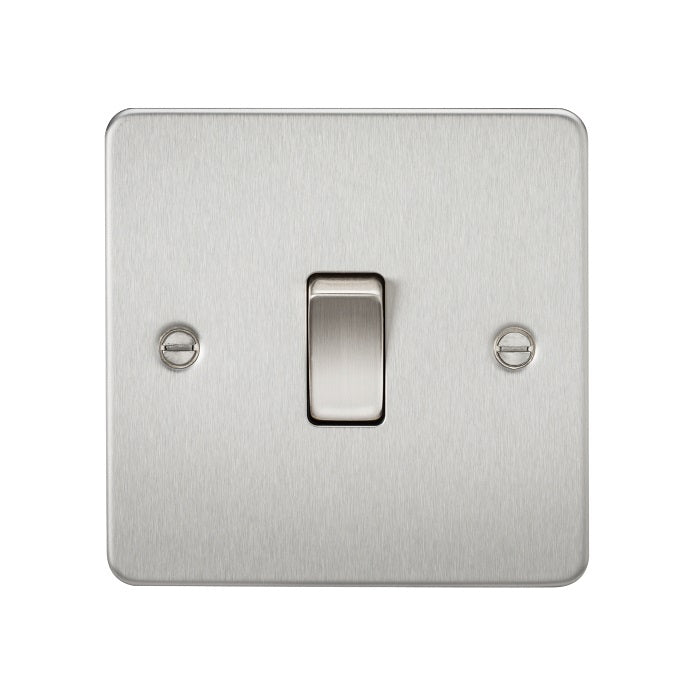 Knightsbridge 10AX 1G 2-way Switch - Brushed Chrome