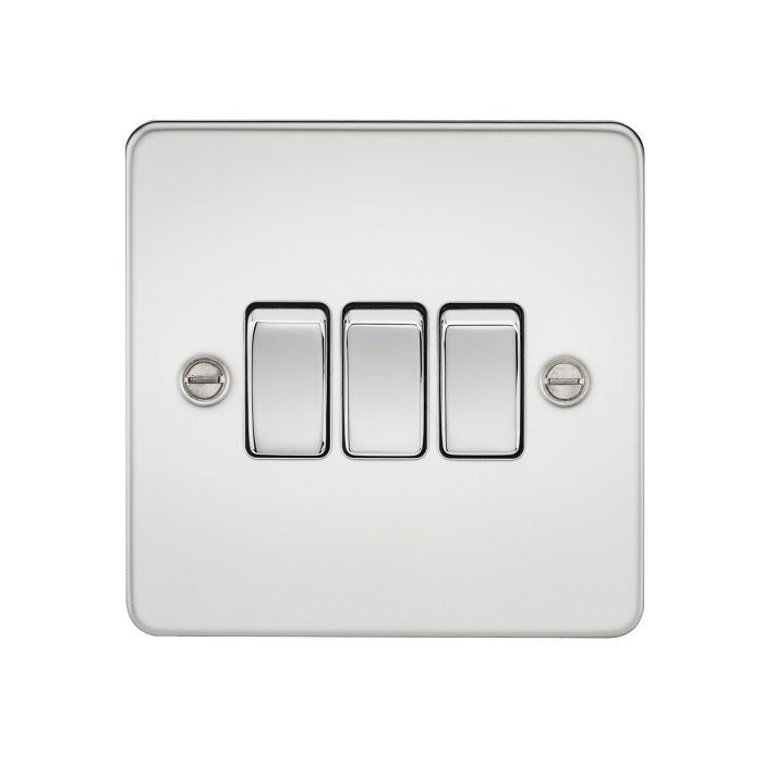 Knightsbridge 10AX 3G 2-way Switch - Polished Chrome