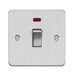 Knightsbridge 45A DP Switch with Neon 1G size - Brushed Chrome