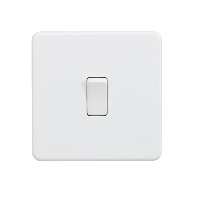 Knightsbridge 10AX 1G 2-way Switch - Matt White