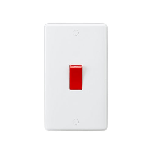 Knightsbridge 45A DP Switch 2G size - Red Rocker