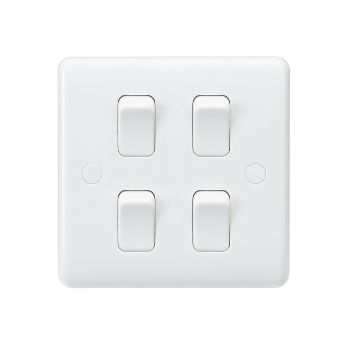 Knightsbridge 10AX 4G 2-way Switch on single plate