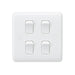 Knightsbridge 10AX 4G 2-way Switch on single plate