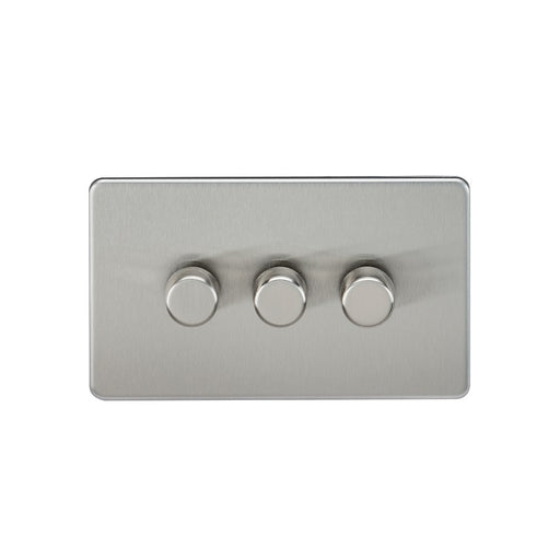 Knightsbridge 3G 2-way 10-200W 5-150W LED Intelligent dimmer - Brushed Chrome