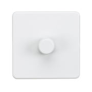 Knightsbridge 1G 2-way 10-200W 5-150W LED Intelligent dimmer - Matt White