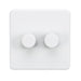 Knightsbridge 2G 2-way 10-200W 5-150W LED Intelligent dimmer - Matt White