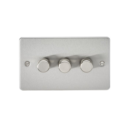 Knightsbridge 3G 2-way 10-200W 5-150W LED Intelligent dimmer - Brushed Chrome