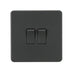 Knightsbridge 10AX 2G 2-way Switch - Anthracite