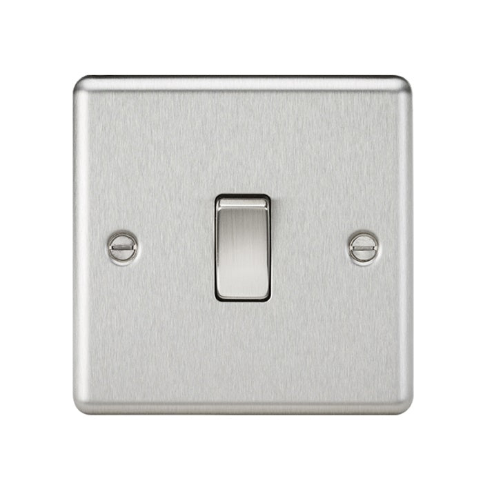 Knightsbridge 10AX 1G 2-way Switch - Brushed Chrome