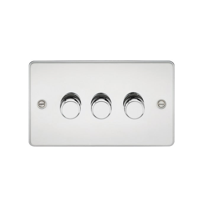 Knightsbridge 3G 2-way 10-200W 5-150W LED Intelligent dimmer - Polished Chrome