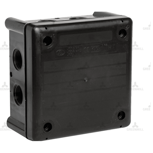 Moulded Enclosure 102x102x56mm IP66 20mm Threaded Entry. Black PE44TEBLK