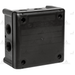 Moulded Enclosure 102x102x56mm IP66 20mm Threaded Entry. Black PE44TEBLK