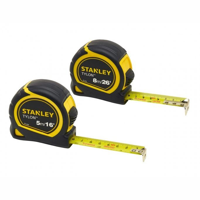 Stanley Tylon Pocket Tapes 5m/16ft + 8m/26ft Twin