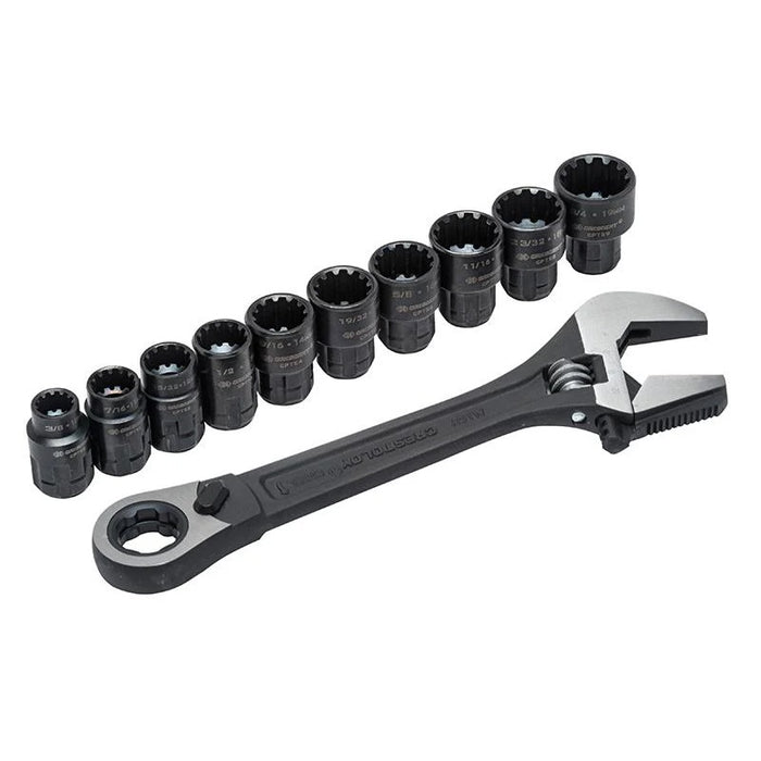 Crescent X6 Pass-Thru Adjustable Wrench Set 11 Piece